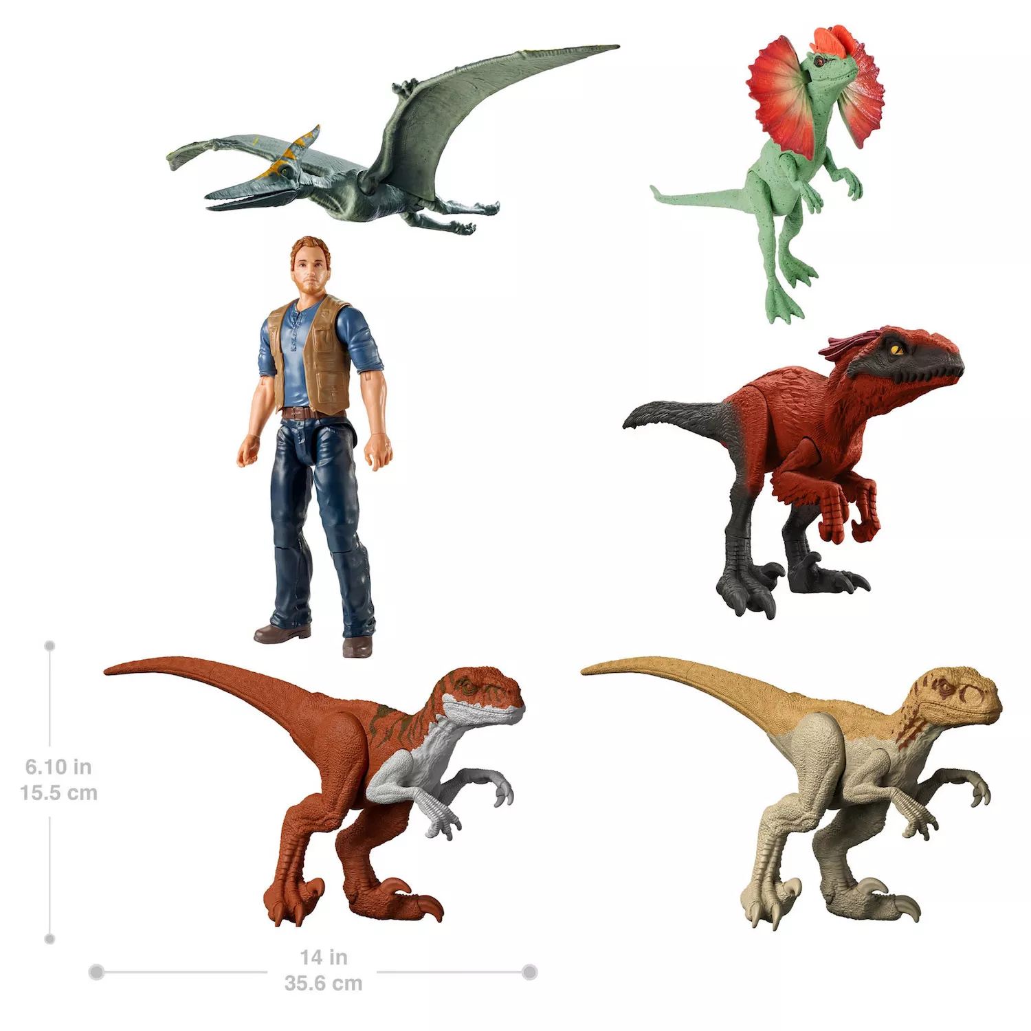 Набор из 6 базовых 12-дюймовых фигурок Mattel Jurassic World и динозавров  Mattel – заказать по доступной цене из-за рубежа в «CDEK.Shopping»