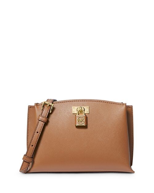 

Рубиновая кожаная сумка-мессенджер среднего размера Michael Kors, цвет Brown