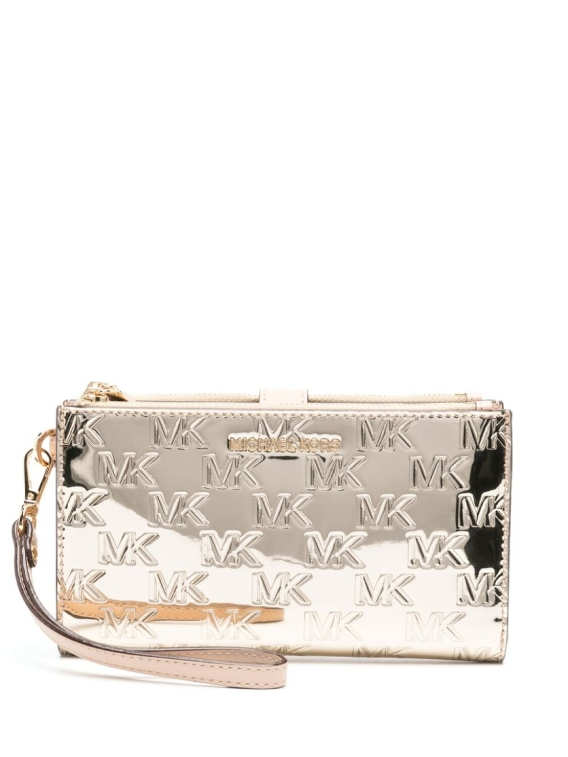 

Michael Michael Kors кошелек с эффектом металлик и тисненым логотипом, золотой