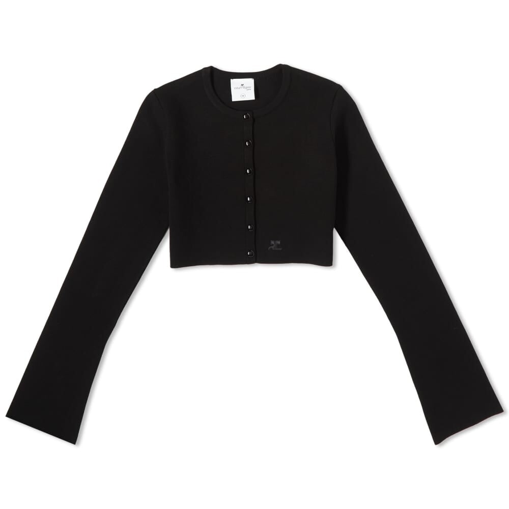 

Вязаный укороченный кардиган Courrèges Milano, черный