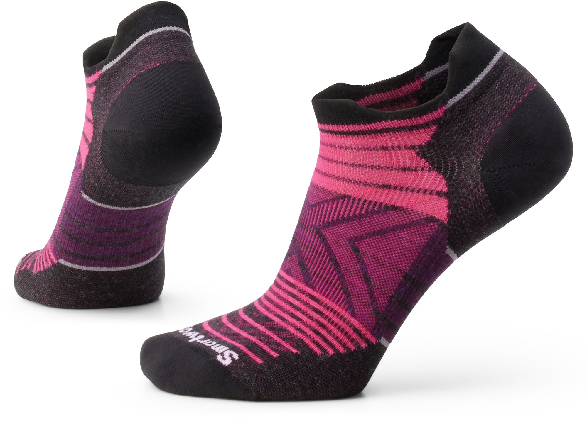 Носки Performance Run Zero Cushion в полоску до щиколотки — женские Smartwool, розовый носки до щиколотки performance run zero cushion женские smartwool белый