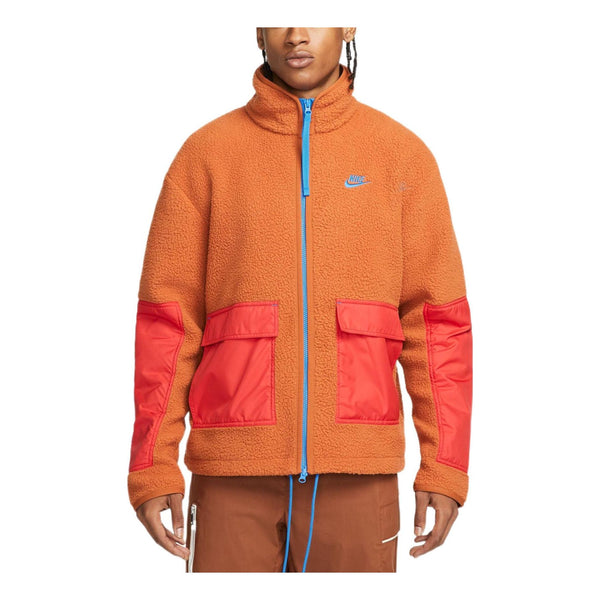 куртка wmns nike cny new year s edition jacket orange dq5366 817 оранжевый Куртка Nike sportswear sherpa jacket 'Orange', оранжевый