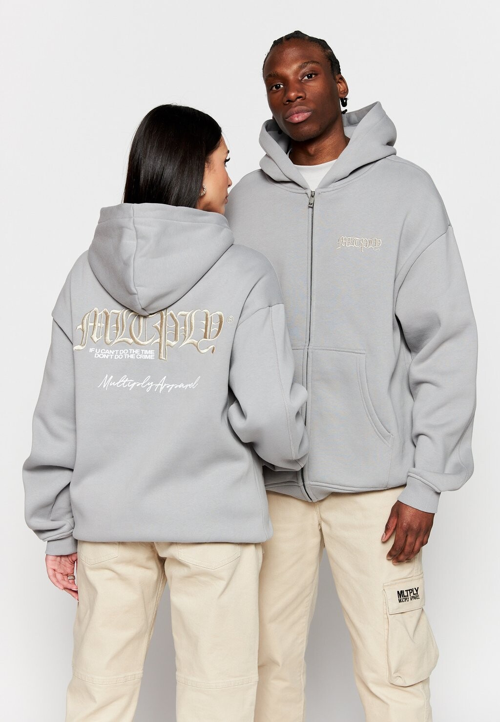 

Толстовка на молнии Multiply Apparel, серый