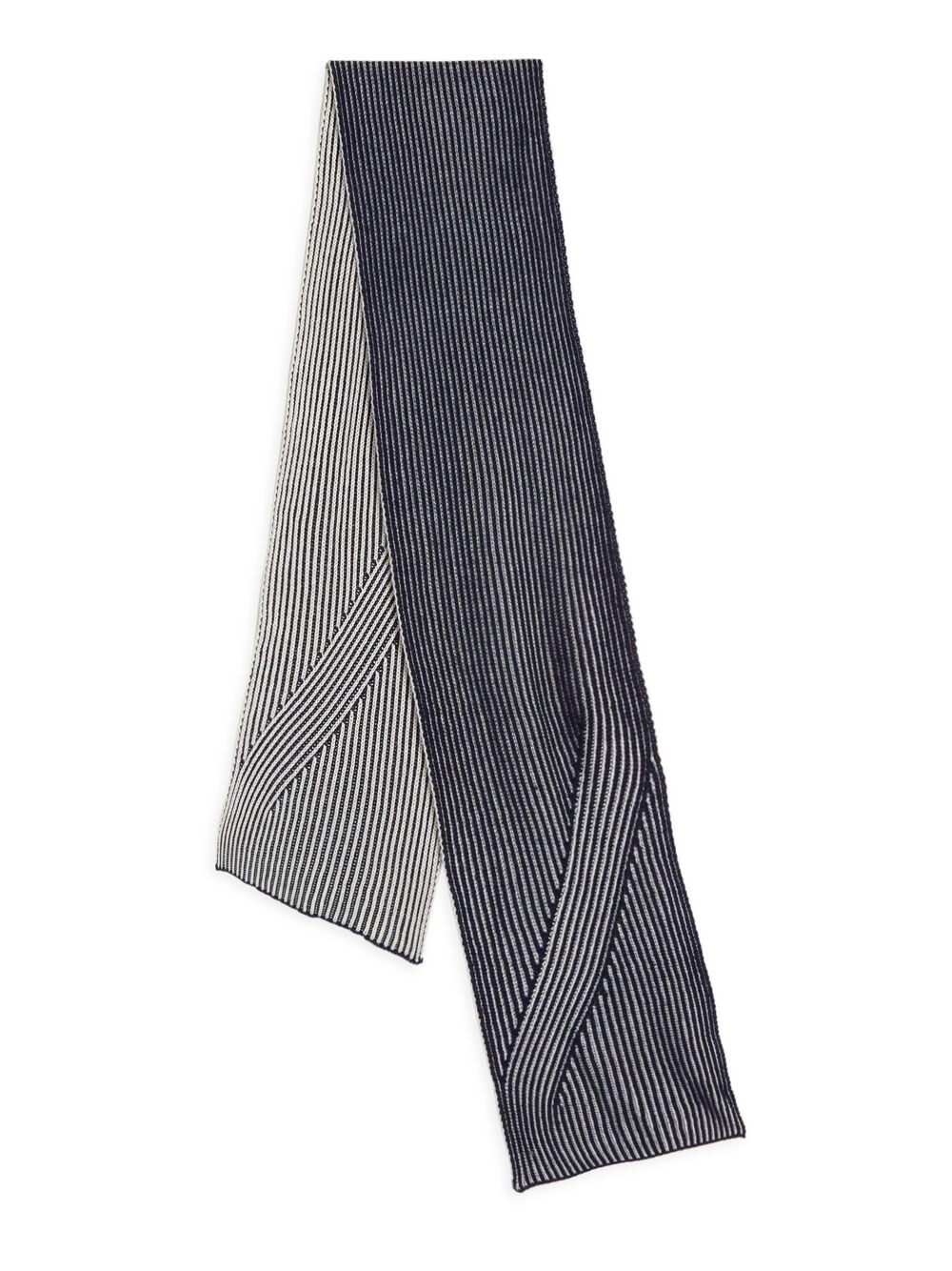 

Шарф Twisted из смесовой шерсти Saks Fifth Avenue, нави