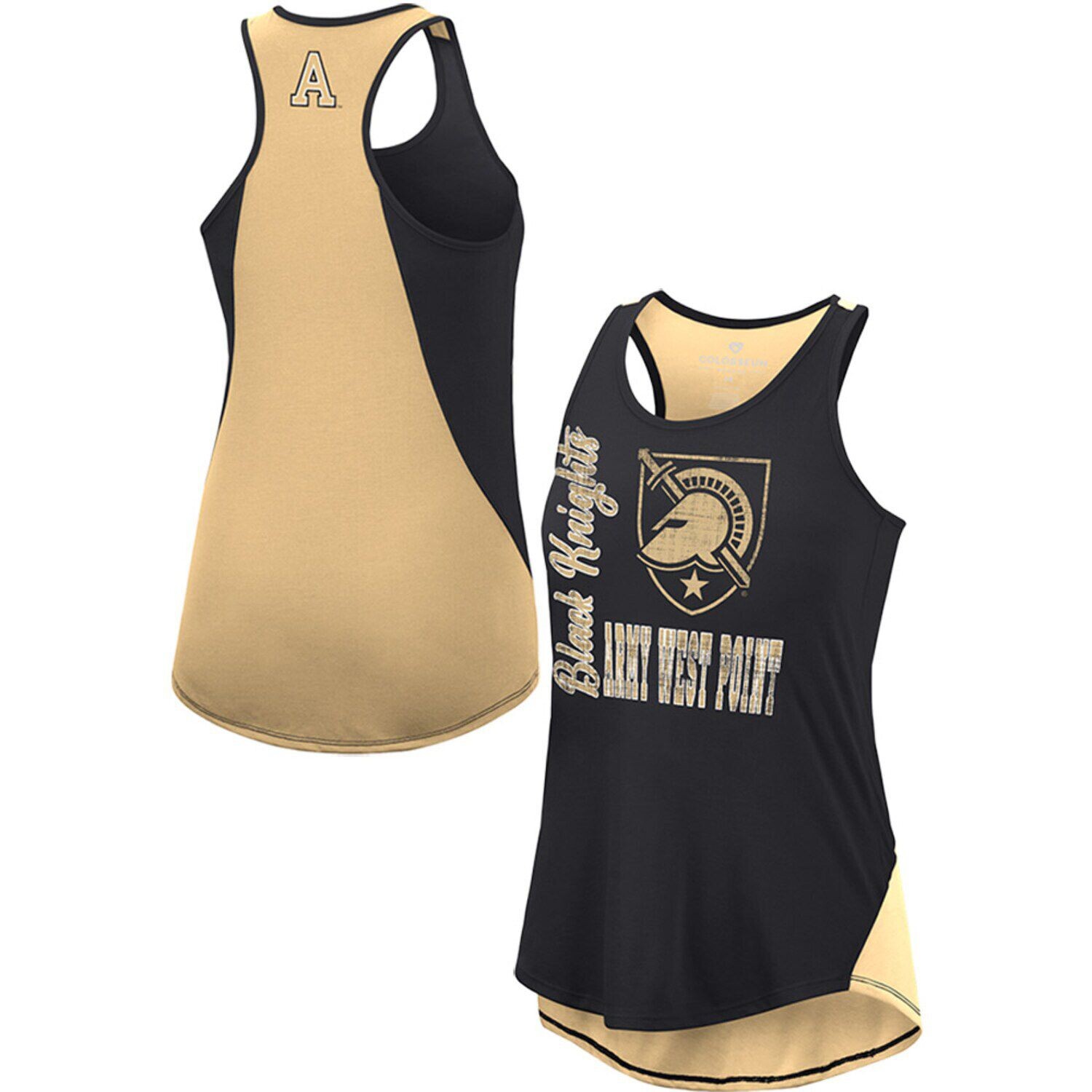

Женская майка Colosseum Black/Gold Army Black Knights George Glass 2-Hit с овальным вырезом и гоночной спиной Colosseum
