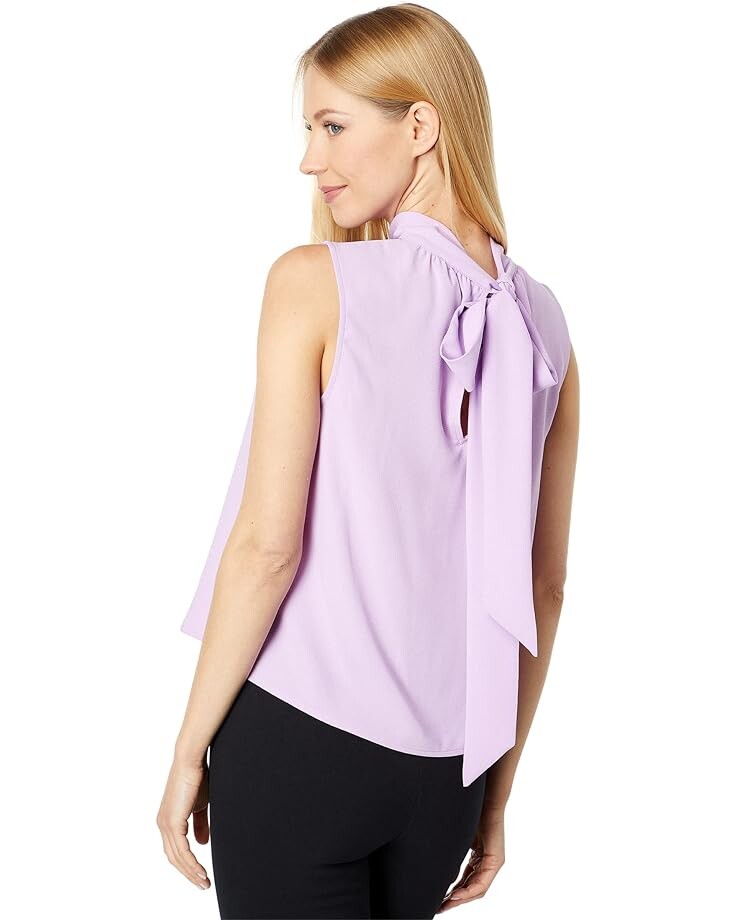 

Топ 1.STATE Sleeveless Mock Neck Tie Neck Top, цвет Violet Tulle