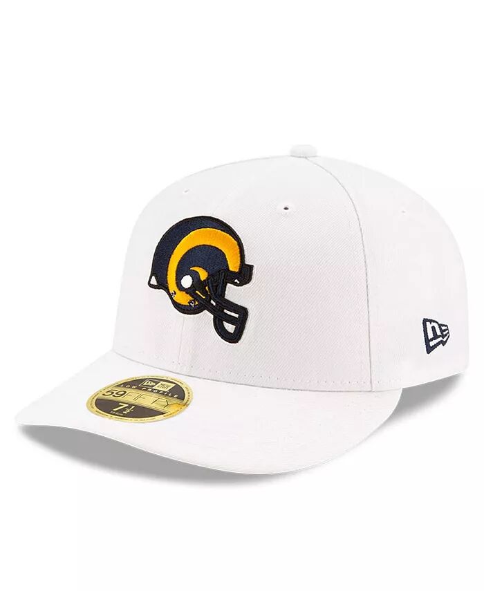 

Мужская белая приталенная шляпа Los Angeles Rams Omaha Low Profile 59FIFTY New Era, белый