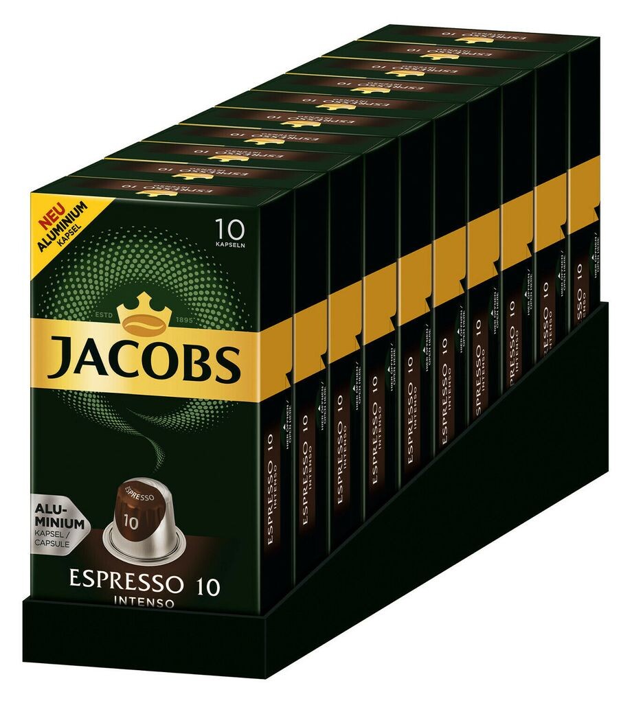 

Капсулы JACOBS Espresso Intenso 100 Кофейные капсулы, совместимые с Nespresso*