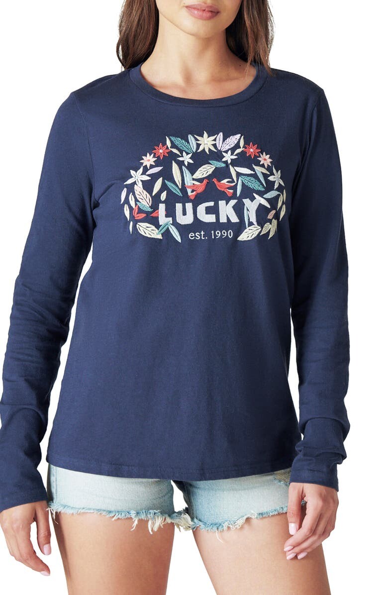 

Футболка Lucky Boyfriend с вышивкой LUCKY BRAND