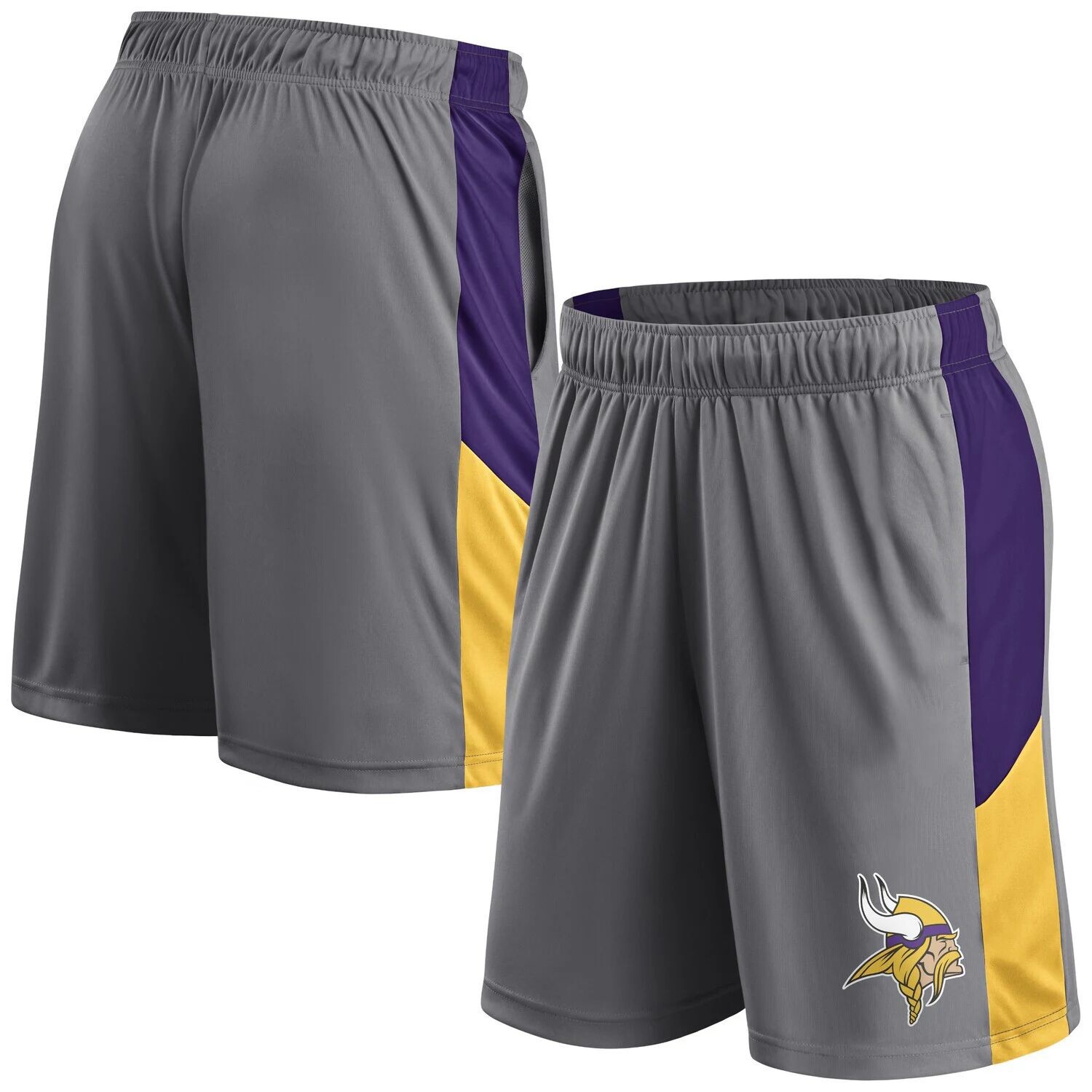 

Мужские серые фирменные шорты с логотипом Minnesota Vikings Primary Fanatics