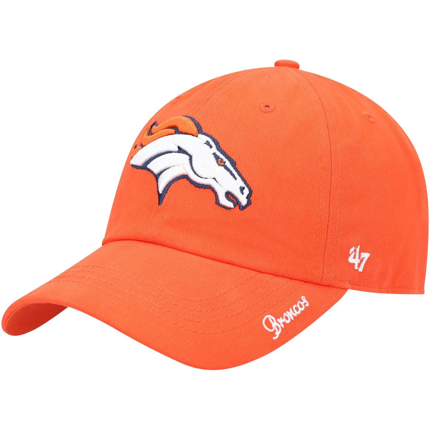 Женская регулируемая шляпа '47 Orange Denver Broncos Miata Clean Up 47 Brand