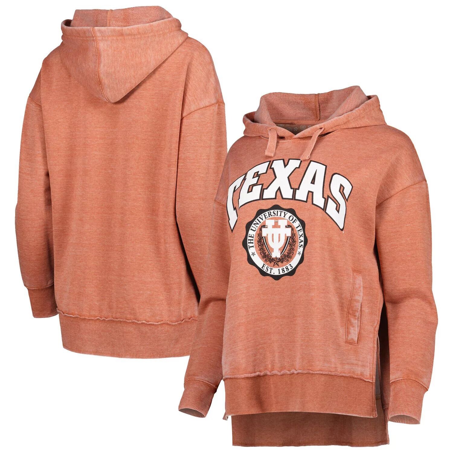 

Женский пуловер с капюшоном Pressbox Texas Orange Texas Longhorns Vintage Winnie