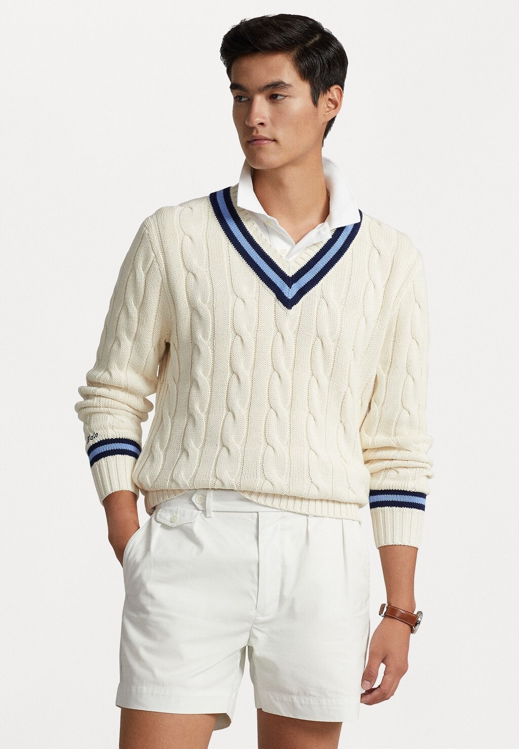 

Свитер THE ICONIC CRICKET JUMPER Polo Ralph Lauren, кремовый/темно-синий