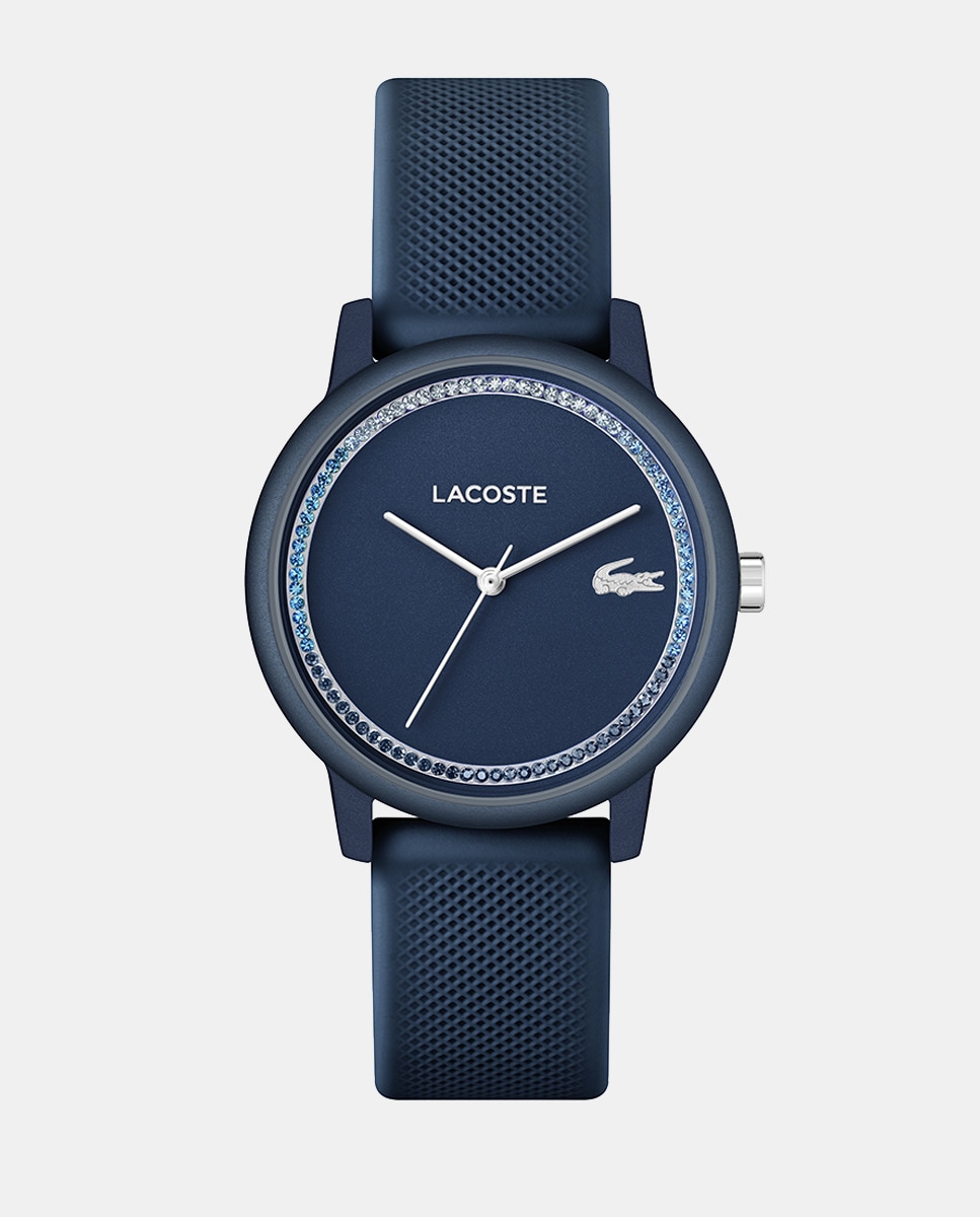 Lacoste 12.12 Go 2001290 Темно-синие силиконовые женские часы Lacoste, синий силиконовый чехол для smart ключ зажигания bmw бмв синего цвета