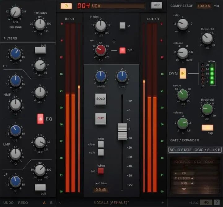 

Плагин канальной полосы Solid State Logic 4K B