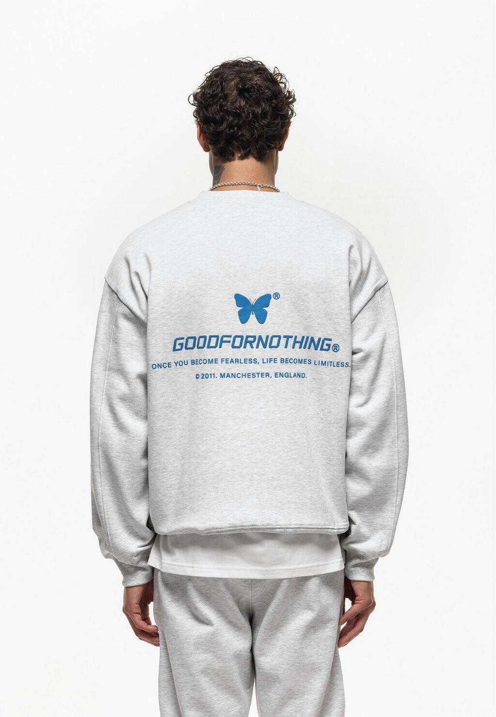 

Толстовка Oversized Wraith Puff Print Grey Sweatshirt Good For Nothing, цвет grey