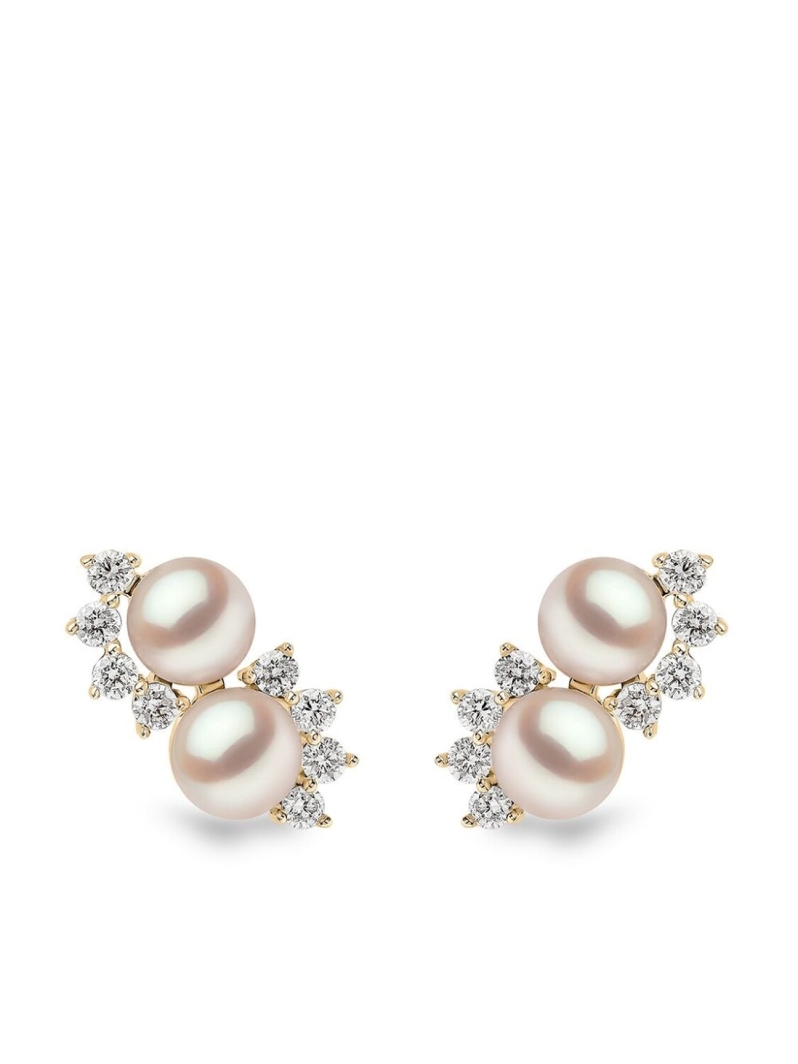 

Серьги Sleek из желтого золота с жемчугом и бриллиантами Yoko London, золотой