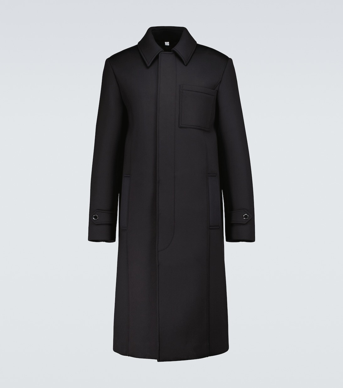 

Неопреновое автомобильное пальто с плавниками акулы Burberry, черный