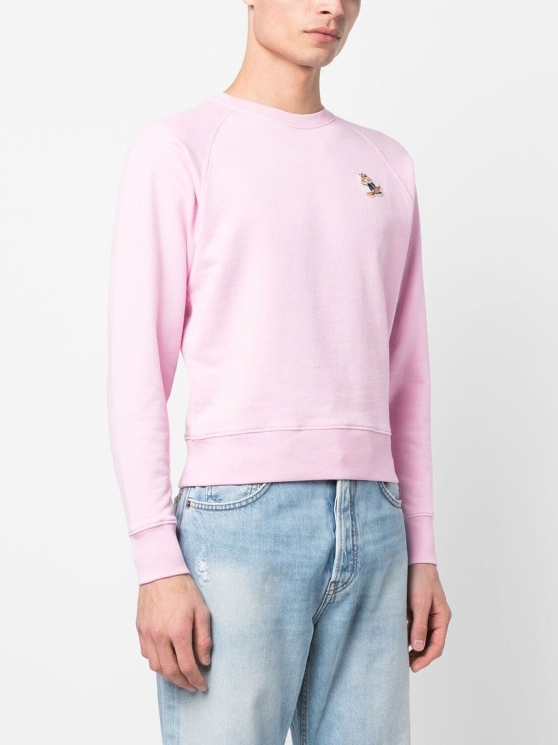 

Maison Kitsuné толстовка с нашивкой-логотипом, розовый