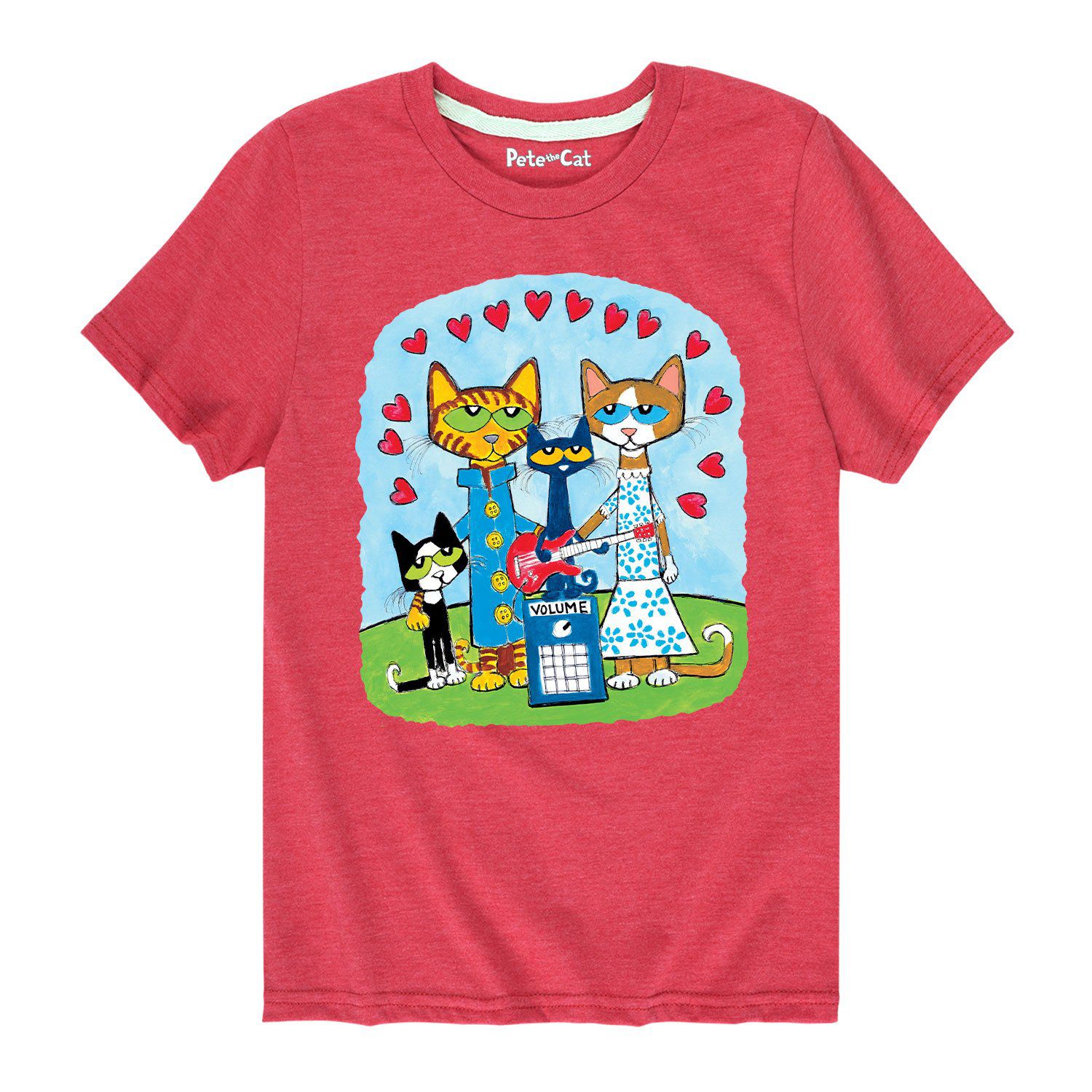 Футболка с рисунком Pete The Cat Love для мальчиков 8–20 лет Licensed Character футболка groovy с рисунком pete the cat для мальчиков 8–20 лет licensed character