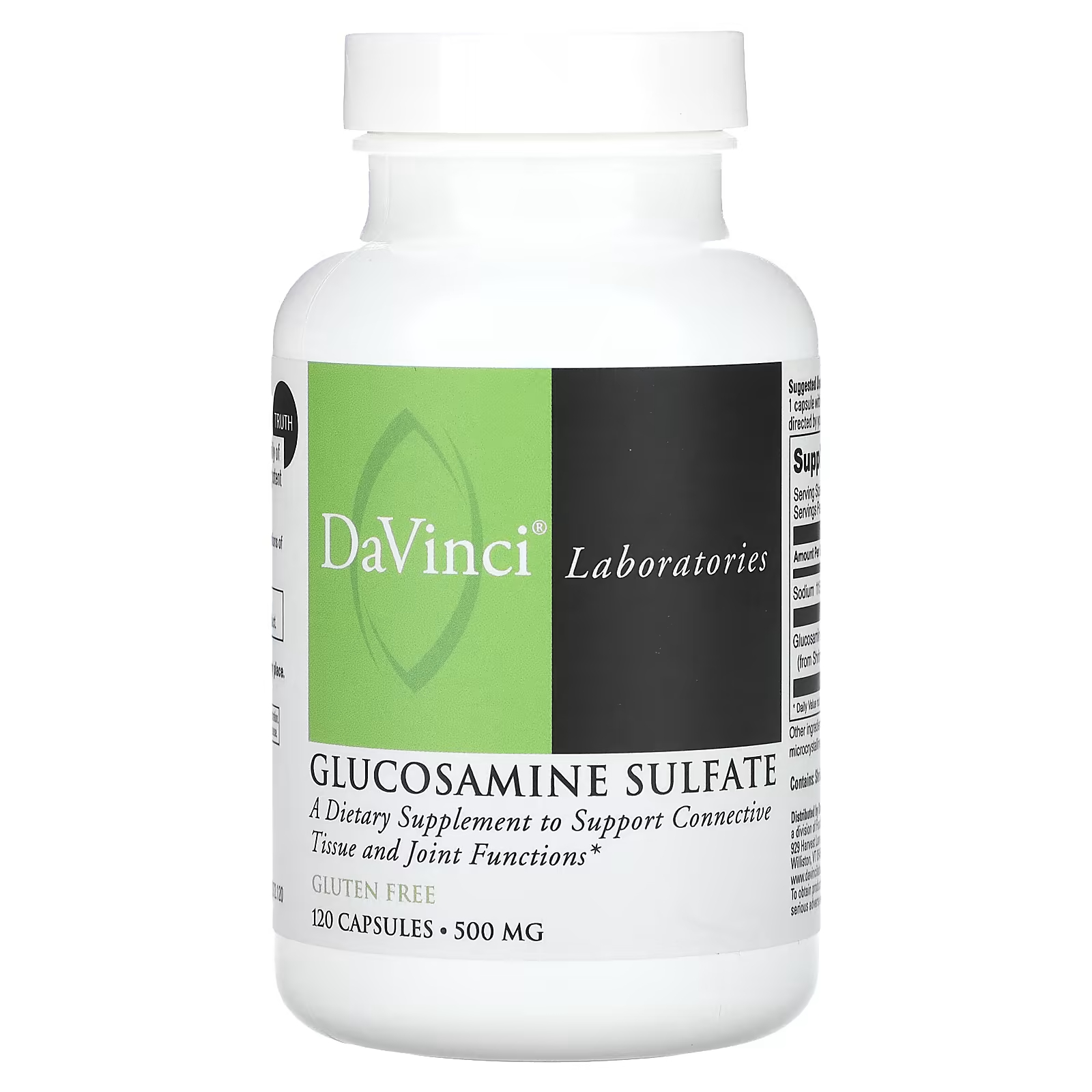 DaVinci Laboratories of Vermont Глюкозамина сульфат 500 мг 120 капсул zahler synerg улучшенный сульфат глюкозамина 120 капсул