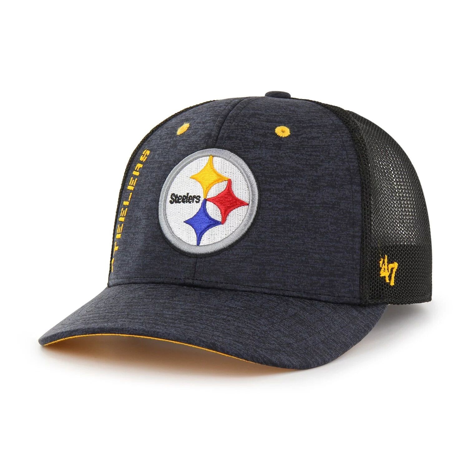 

Черная мужская кепка Pittsburgh Steelers Pixelation Trophy Flex 2047 года