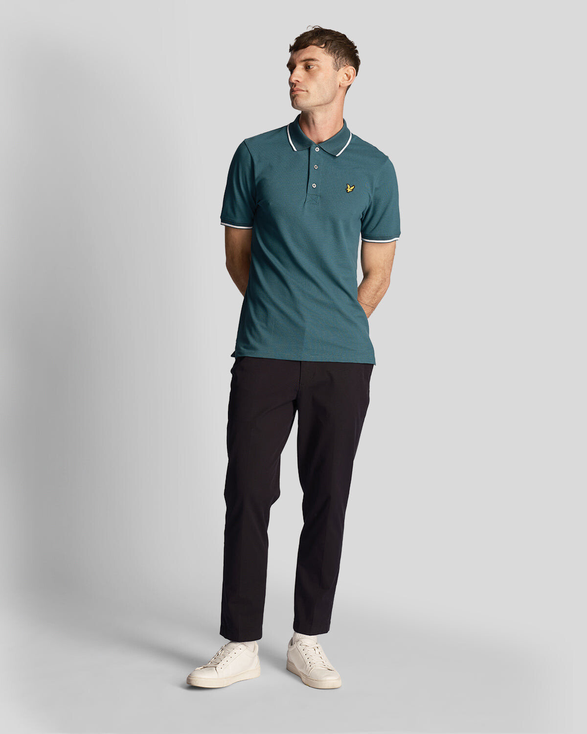 

Рубашка-Поло с полосками Lyle & Scott, синий