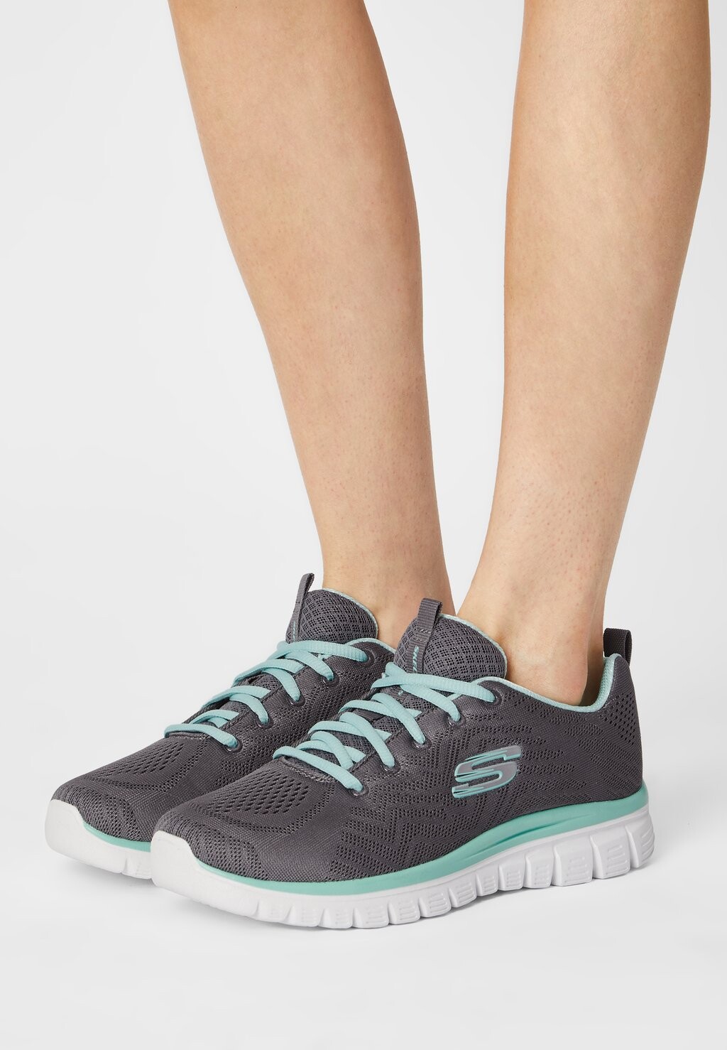 

Кеды Skechers Graceful, серый/зеленый