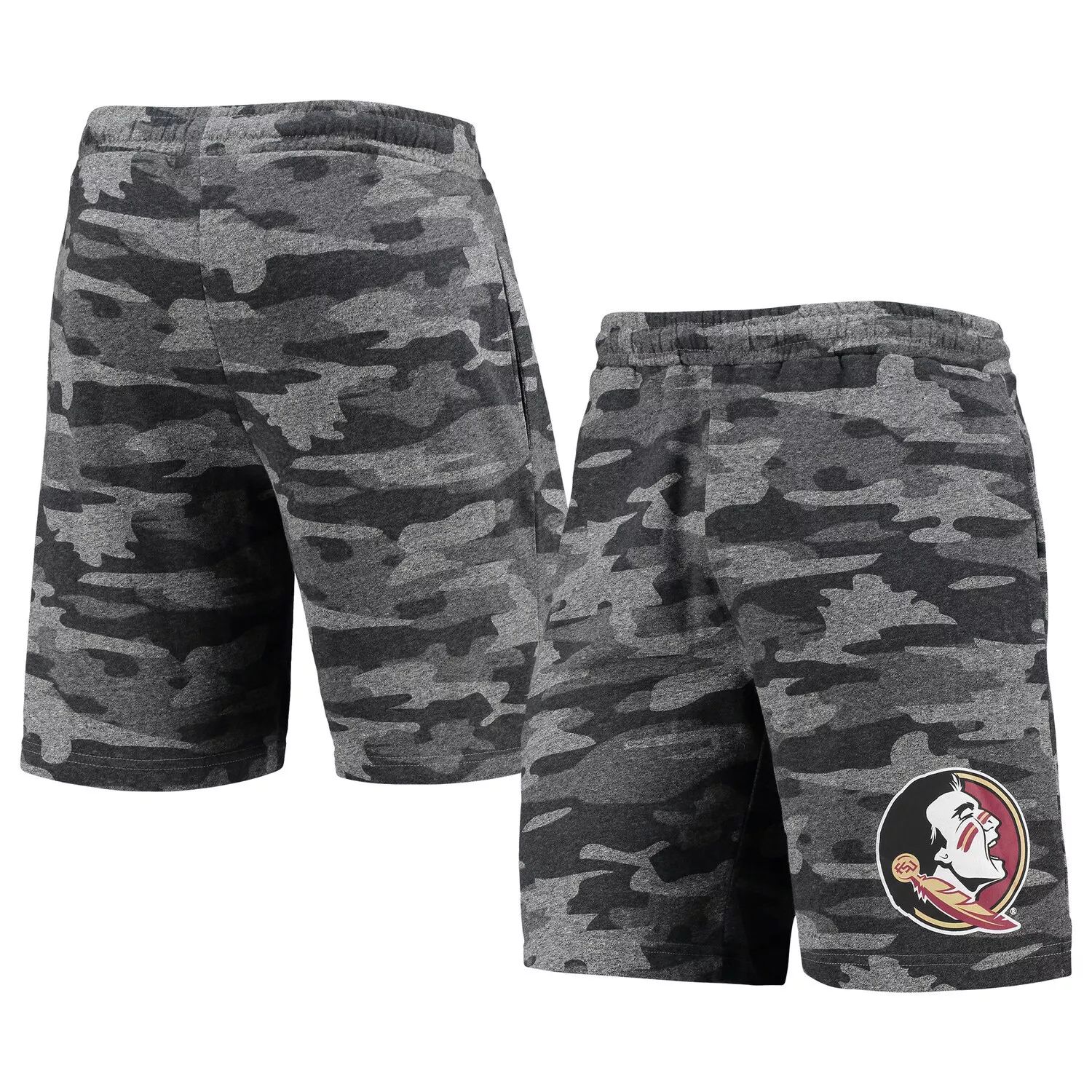 

Мужские шорты Concepts Sport Угольно-Серый с камуфляжным принтом Seminoles штата Флорида Terry Jam Lounge Shorts