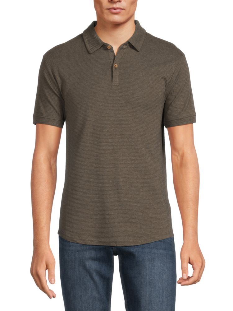 Полосатая рубашка-поло с короткими рукавами Hedge, цвет Burnt burnt sugar