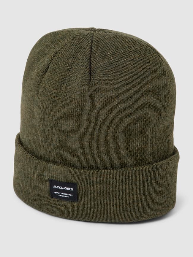 

Шапка с детализацией лейбла "ДНК" Jack & Jones, оливково-зеленый