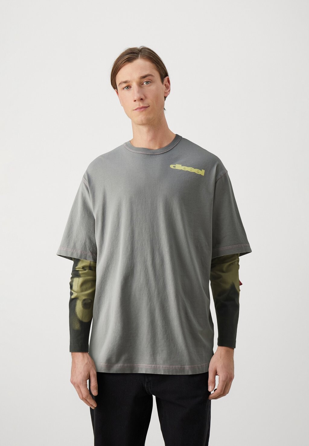 

Футболка с длинным рукавом Wesher Unisex Diesel, цвет grey
