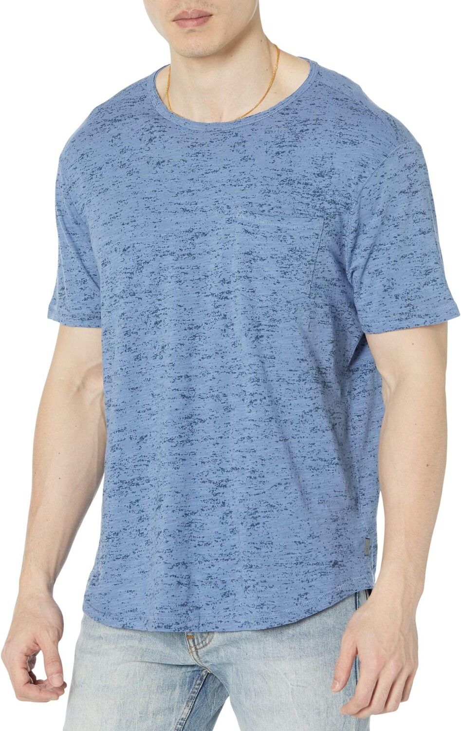

Хлопковая футболка Cooper Slub с трафаретной печатью K6053Z1 John Varvatos, цвет Dutch Blue