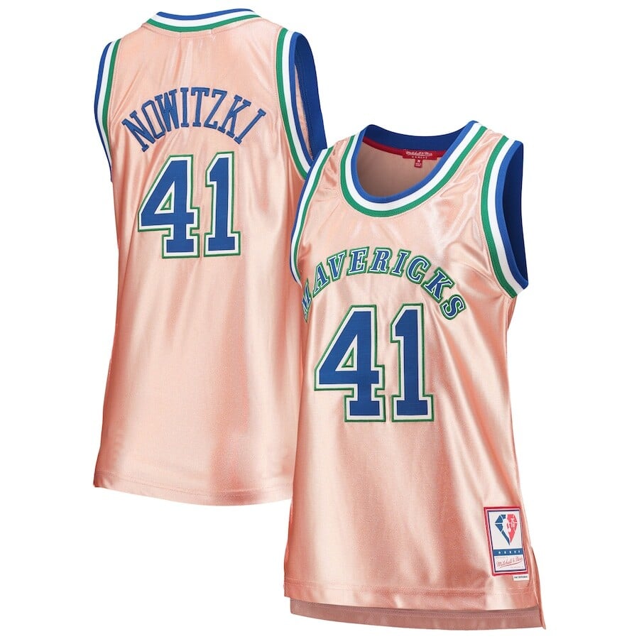 

Джерси Mitchell & Ness Dallas Mavericks, розовый