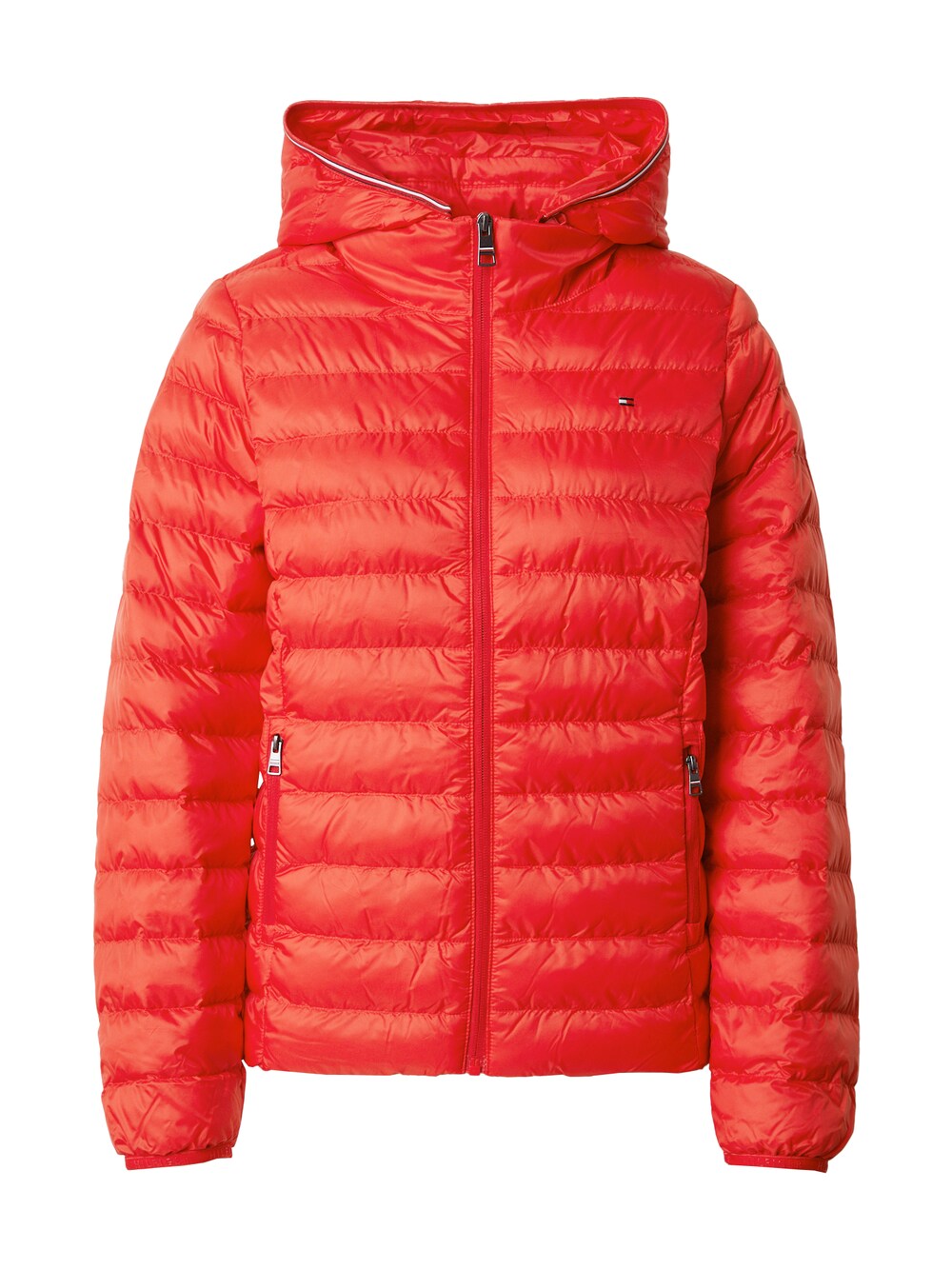 Межсезонная куртка Tommy Hilfiger, оранжево-красный межсезонная куртка superdry оранжево красный