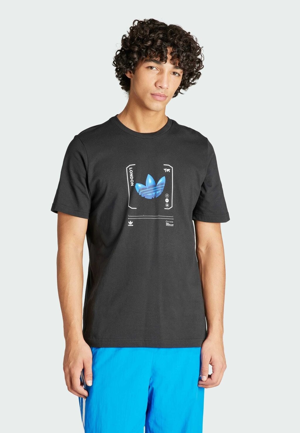 

Футболка с принтом London Graphic adidas Originals, черный