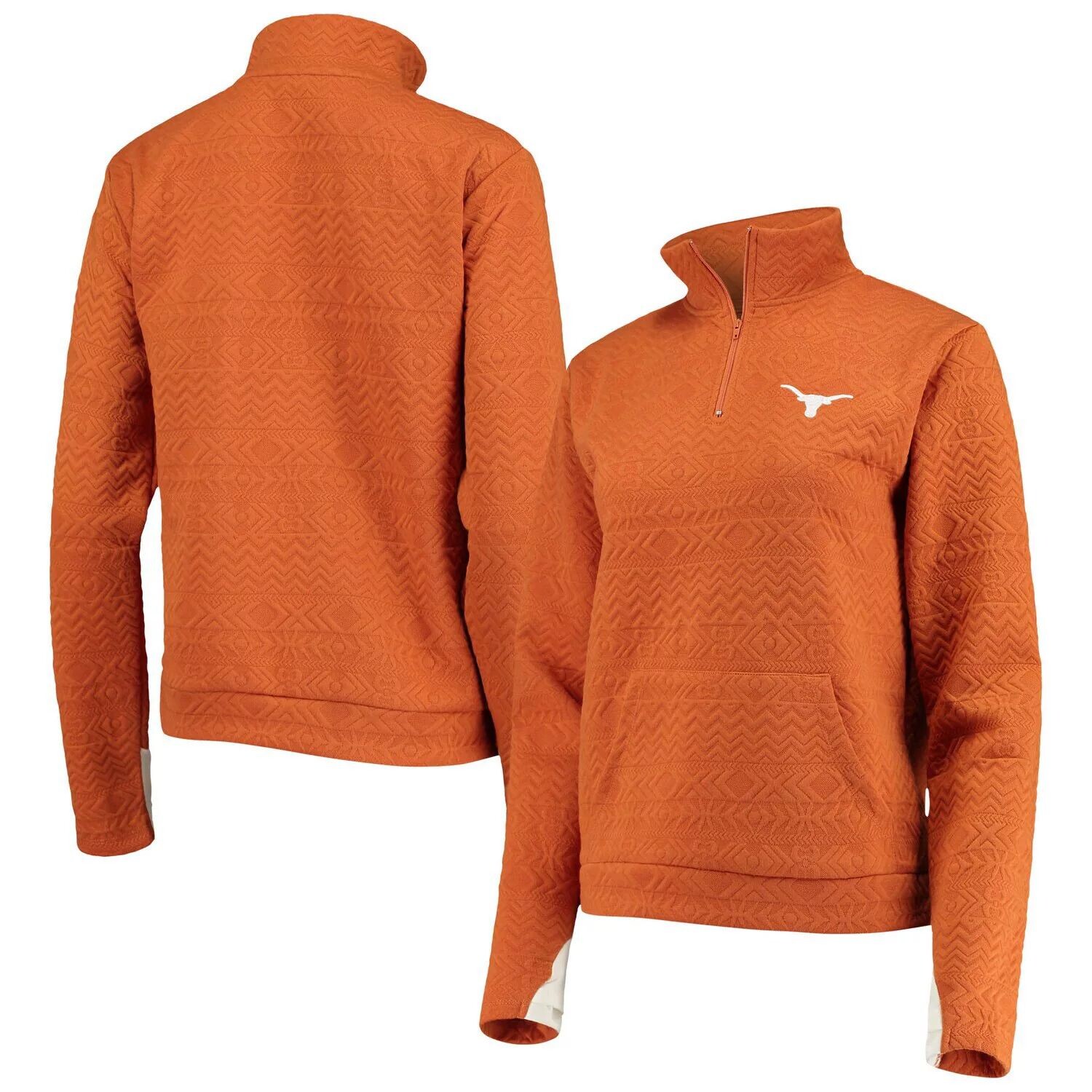

Женская куртка Gameday Couture Texas Orange с тиснением на молнии длиной четверть