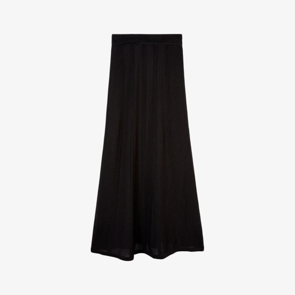 

Юбка макси из ажурной ткани The Kooples, черный