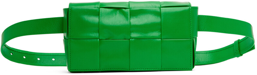 

Зеленая поясная сумка с кассетой Bottega Veneta