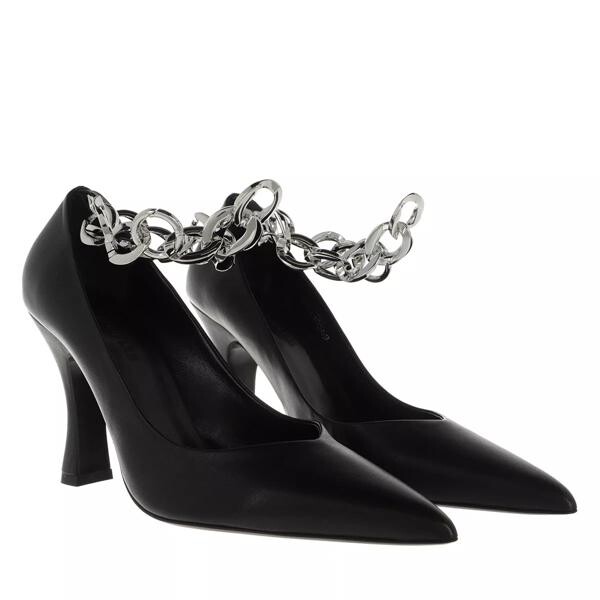 

Туфли leather pump with large ankle chain The Kooples, черный