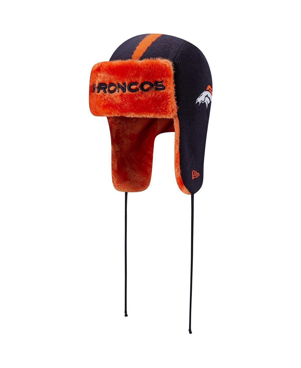 

Мужская темно-синяя вязаная шапка Denver Broncos Head Trapper New Era