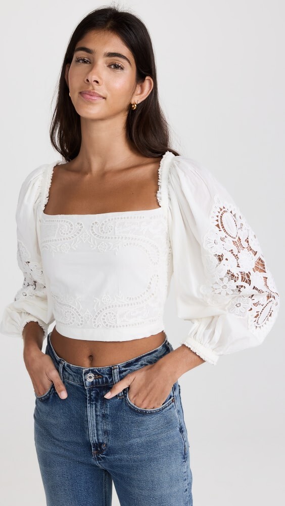 

Блуза FARM Rio Off White Lace