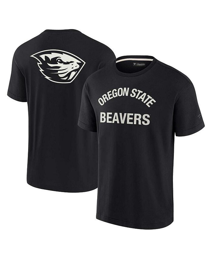 

Черная мужская и женская супермягкая футболка с короткими рукавами Oregon State Beavers Fanatics Signature, черный