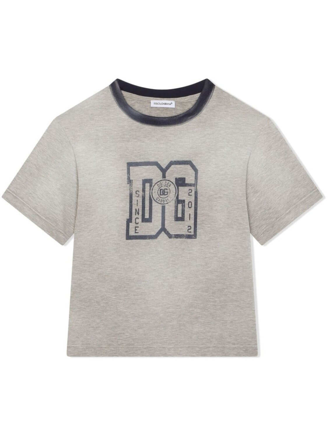 

Dolce & Gabbana Kids футболка с логотипом DG, серый