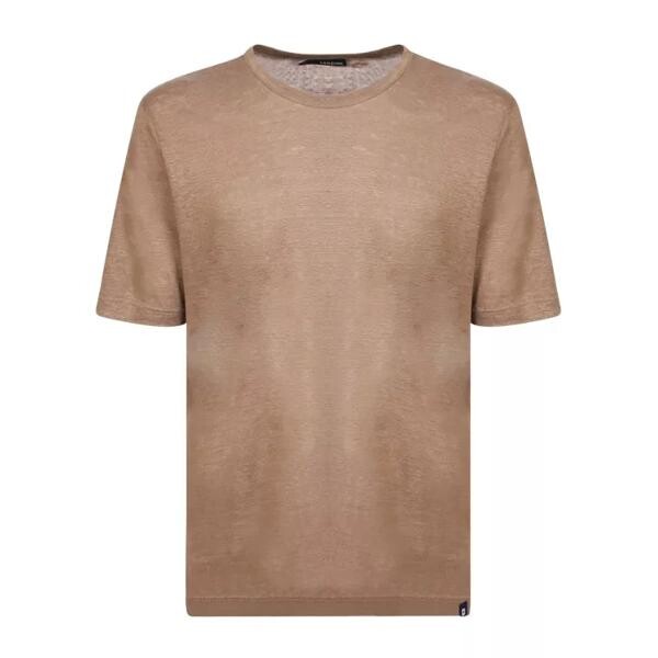 

Футболка beige linen t-shirt Lardini, коричневый