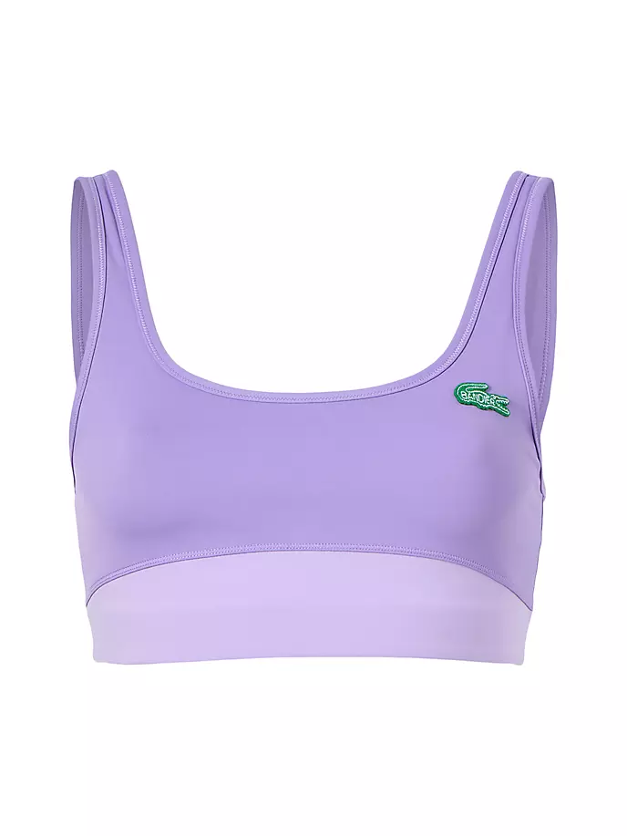 

Спортивный бюстгальтер с цветными блоками Lacoste X Bandier, цвет lilac