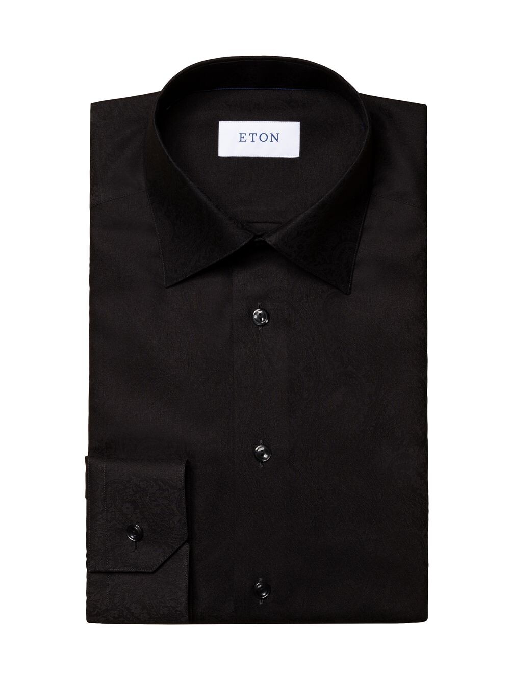 

Рубашка Slim Fit из жаккарда с узором пейсли Eton, черный