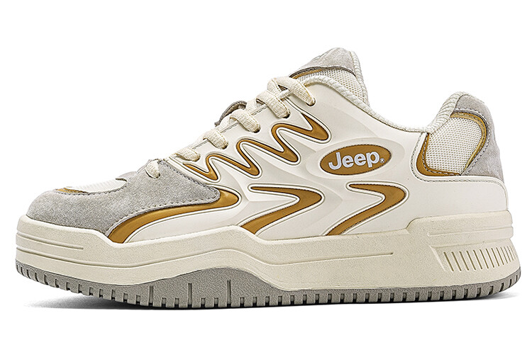 

Кроссовки Jeep Skateboarding Shoes Women's Low-top Beige/Gray, серый