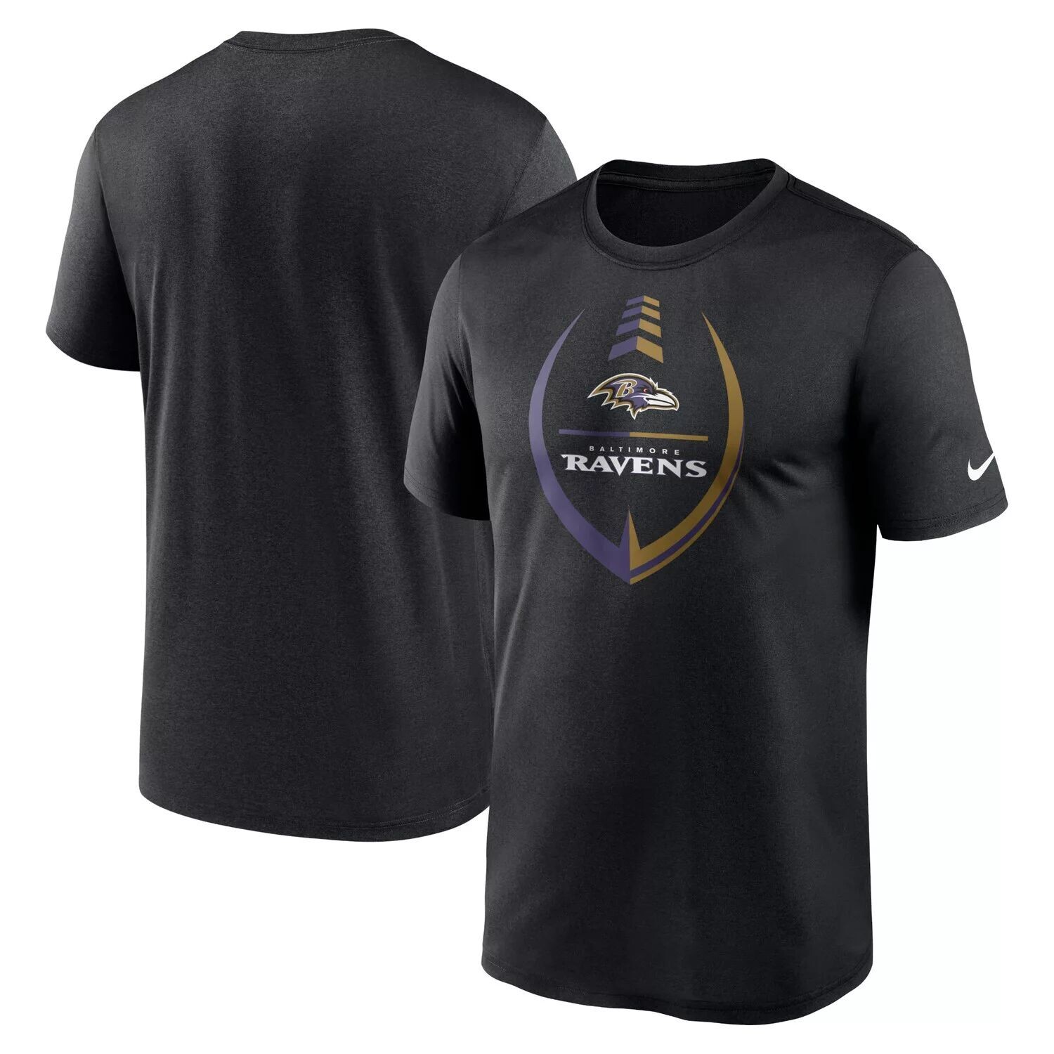 

Мужская черная футболка Baltimore Ravens Icon Legend Performance Nike, Черный
