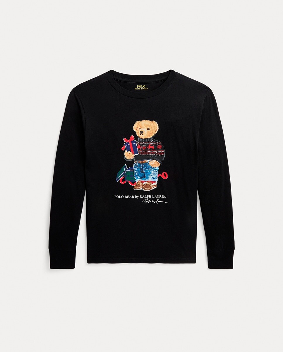 

Футболка-поло Bear для мальчика из 100% хлопка Polo Ralph Lauren, черный